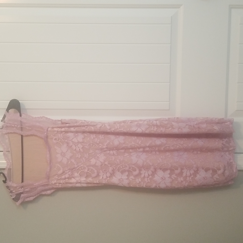 Dark pink lace dress